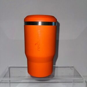 Reduce 14 oz Can Cooler Tumbler Orange SS Vacuum Insulated Bottle Opener Bottom